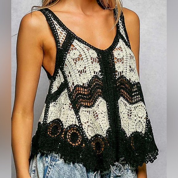 POL Tops - POL Crochet Tank Top NWOT